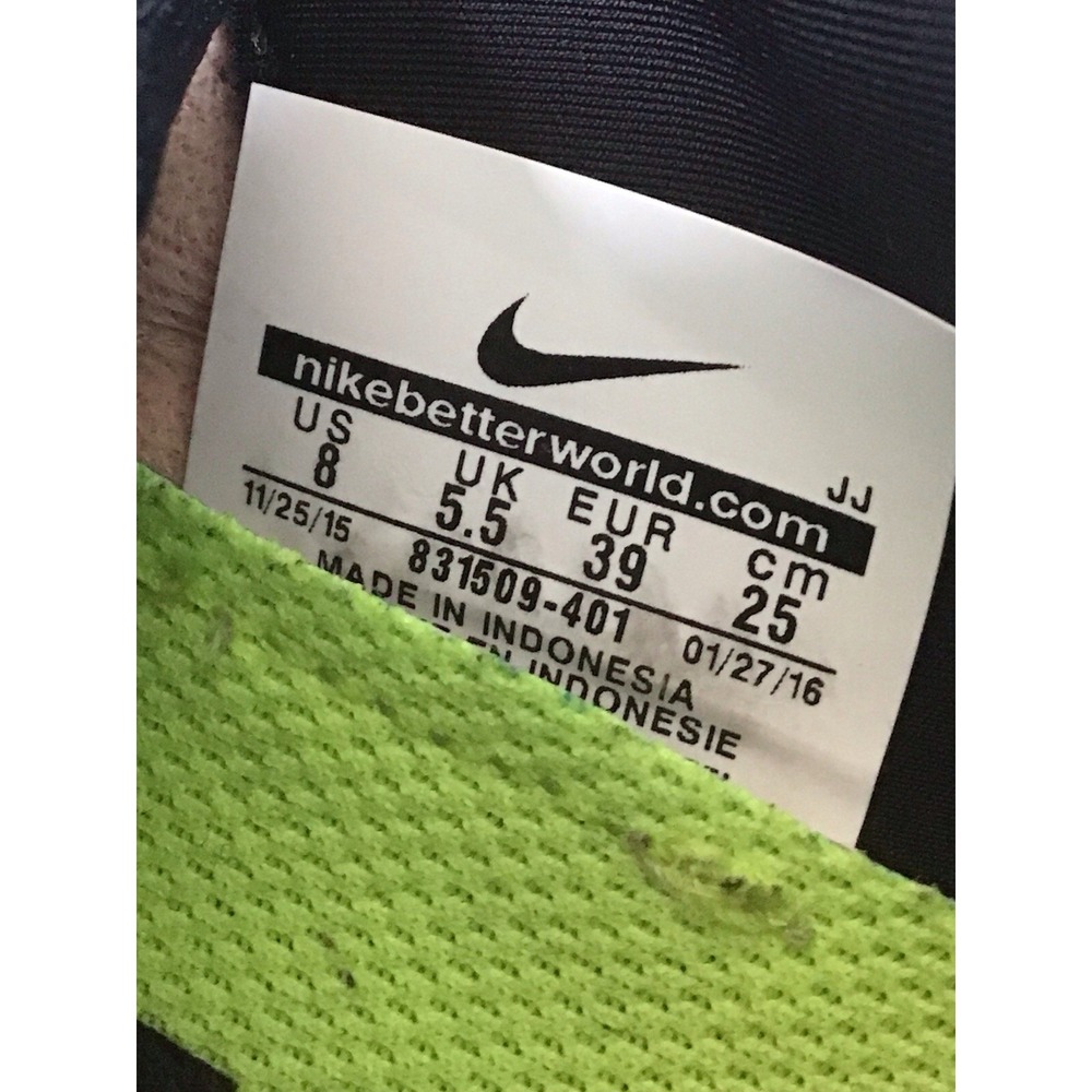 Nike Womens Size 8 Free Rn Shoes Running Sneakers Blue Mesh Low Top 831509-401 - Picture 7 of 11